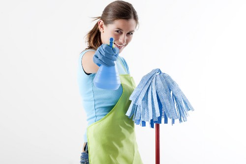 Professional house cleaning in Harrow living room scene