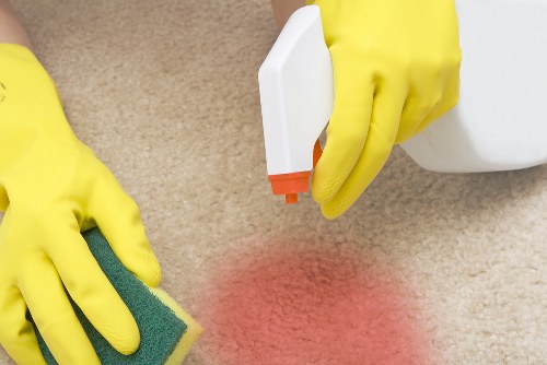 Eco-friendly house cleaning in Harrow with tools and supplies