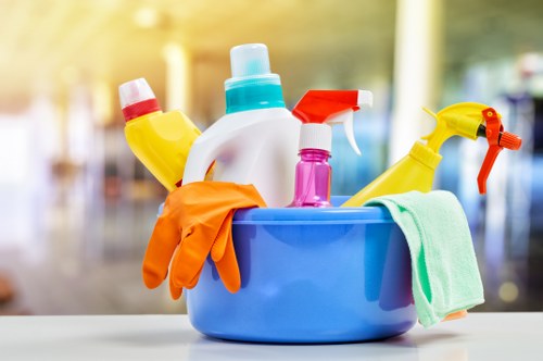 Professional home cleaners in Harrow working in a modern living room
