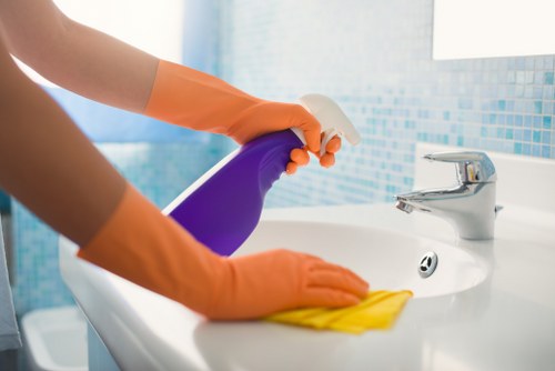 Local carpet cleaner in Harrow preparing cleaning tools for a home visit