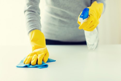 Cleaning service booking and customer information under Harrow Cleaner terms